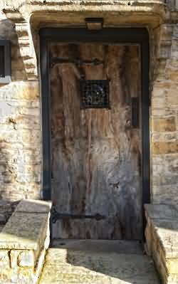 Original 15th century cottage doorway with elm door