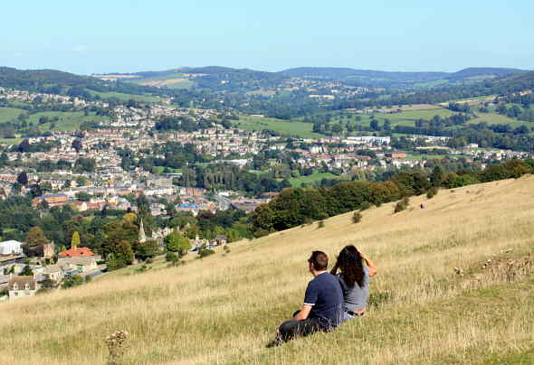 View of Stroud from Selsley Common