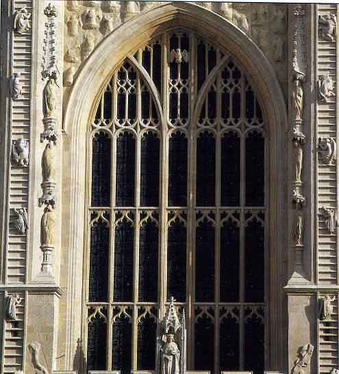 Jacobs Ladder either side of Bath Abbey west Entrance
