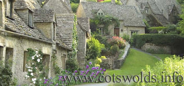 The village of Bibury in the Gloucestershire Cotswolds
