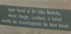 Plaque on heart burial monument