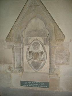 Monument in commemoration of the burial of Sir Giles Berkeley's heart