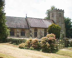 St Giles church at the Cotswold village of Coberley