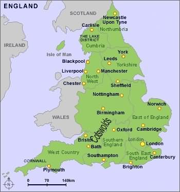 show bath on map of england Tour And Travel Maps Of The Cotswolds England Uk show bath on map of england