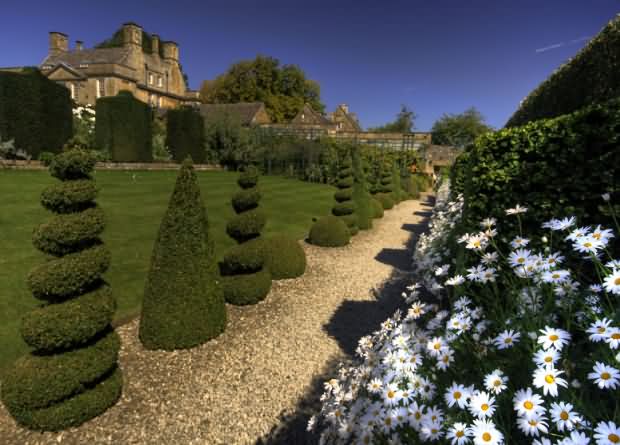 Bourton House Gardens at Bourton-on-the-Hill in the north Cotswolds