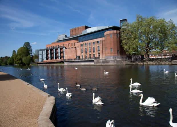 The Royal Shakespeare Theatre on the banks of the River Avon at Stratford-upon-Avon