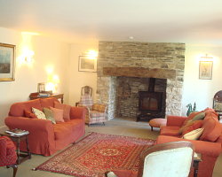 There is full central heating and a log burner in the sitting area.